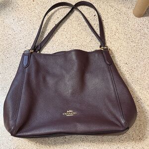 Coach Dark Brown Leather Shoulder Bag